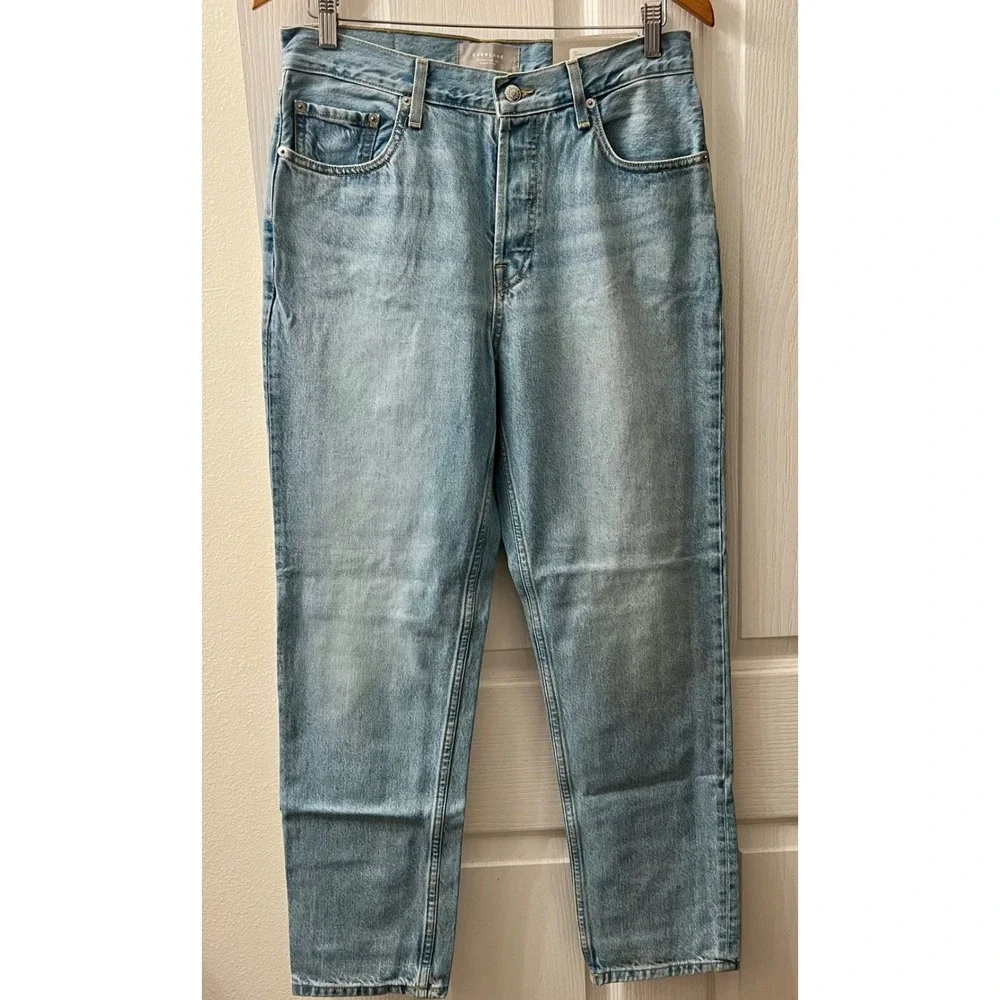 Everlane The 90's Cheeky Jean Women 28 Blue High Rise Straight Organic Cotton‎